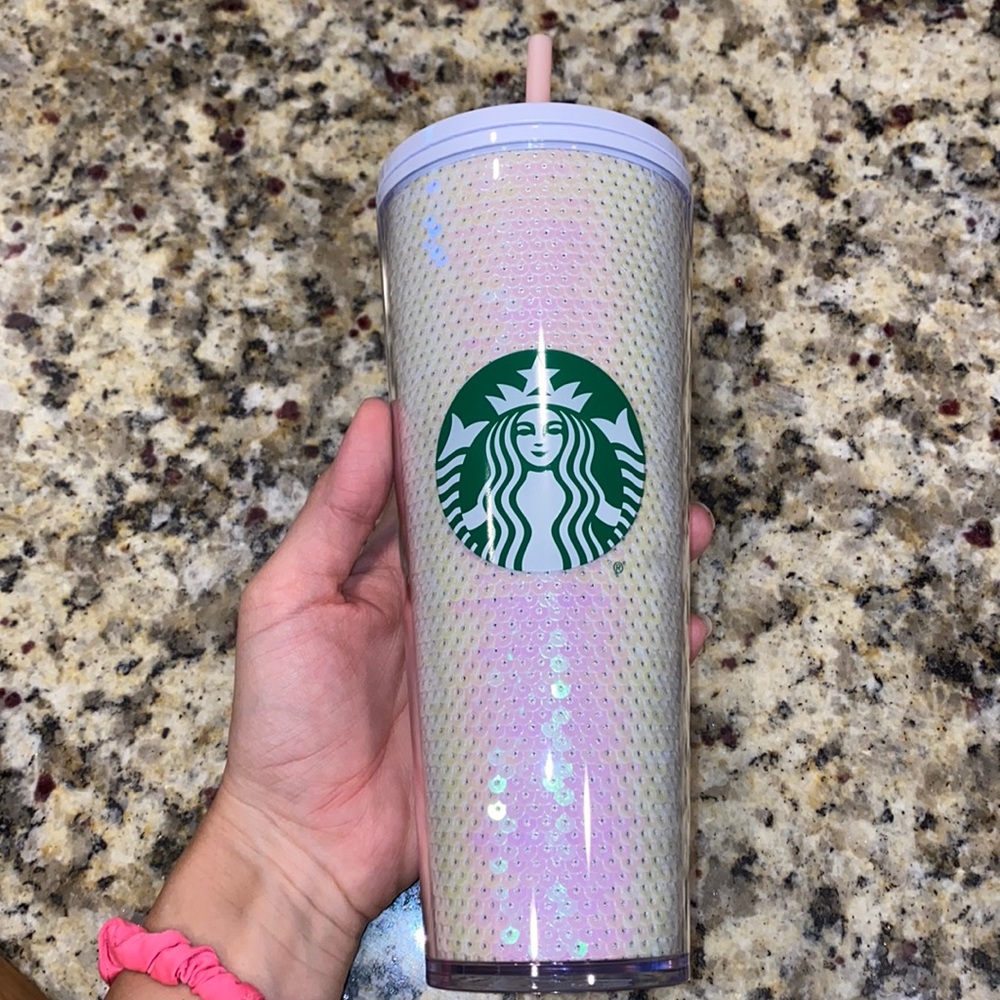 Brand new pink sequins Starbucks tumbler